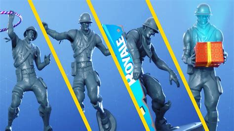 Fortnite Plastic Patroller Gray Skin Showcase With All Dances And Emotes