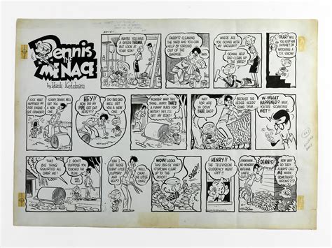 Camera Ready Comic Art Drawing For Dennis The Menace Smithsonian