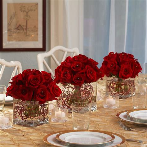 Wedding flowers for your dream wedding. simple red rose centerpieces | Red wedding centerpice ...
