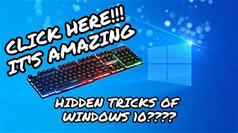 Windows 10 Cool And Amazing Hidden Tricks Explained Youtube
