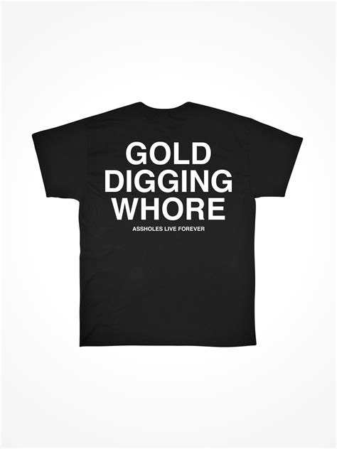 Gold Digging Whore • Black Tee Linda Finegold