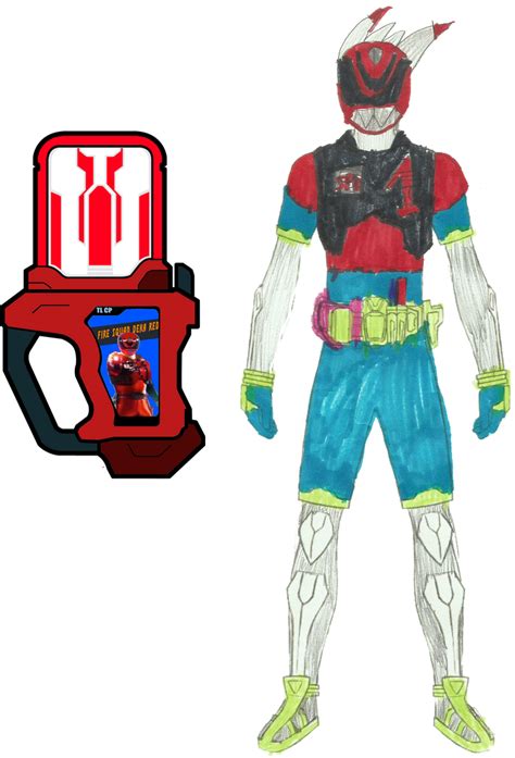 Kamen Rider Aura Gamer Fire Squad Deka Red Form By Tlwarrior123 On