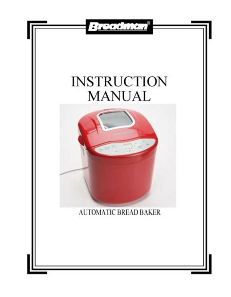 breadman ultimate manual