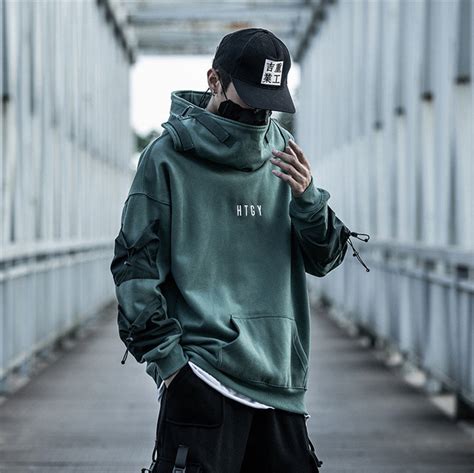 cyberpunk techwear hoodie men japanese streetwear clothing in 2021 hoodie outfit men mens