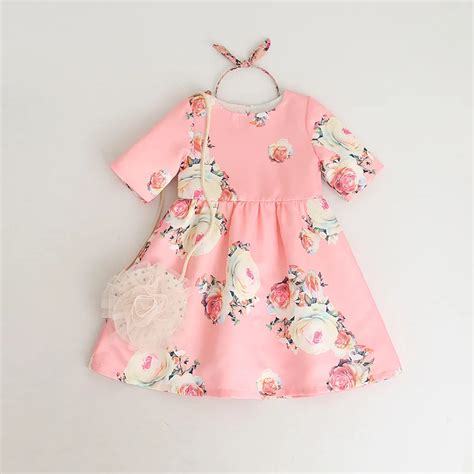 Children Floral Summer Dresses Girl Party Pageant Princess Dresses