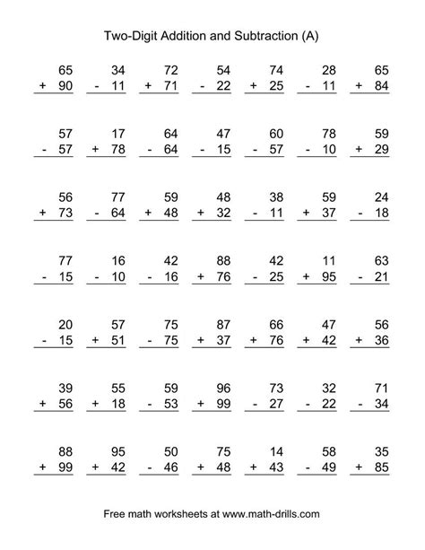 adding and subtracting two-digit numbers | Subtraction ...