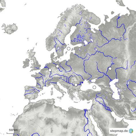 Die karte von europa wurde speziell für das drucken auf einem computerdrucker entwickelt. Europa - stumme Karte: Flüsse + Meere 2 von Ostfriese38 ...