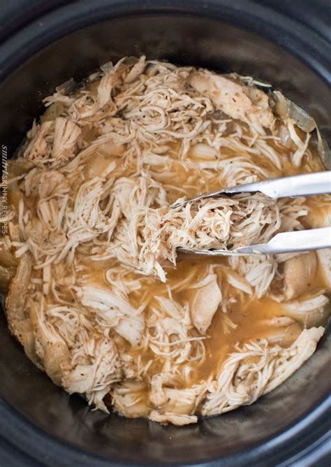 All Purpose Braised Crockpot Shredded Chicken - The Chunky Chef