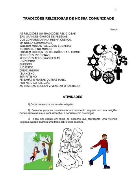 👍apostila Ensino Religioso 1º Ao 5º Ano Apostila Para Trabalhar O