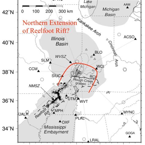 Seismicity In The New Madrid Seismic Zone Nmsz And The Wabash Valley