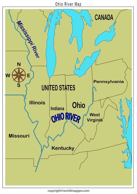 Ohio River Map Where Ohio River Valley Is Located