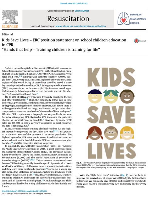 Kids Save Lives Belgian Resuscitation Council