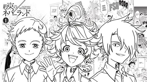 Anime The Promised Neverland Coloring Page Free Printable Coloring My