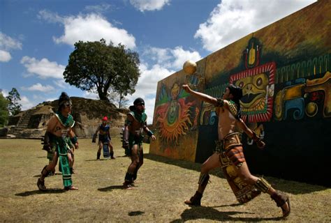 Mayan Ball Game Called Juego De Pelota Maya Ancient Civilizations