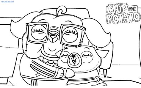 Chip and Potato Coloring Pages - Printbale coloring pages