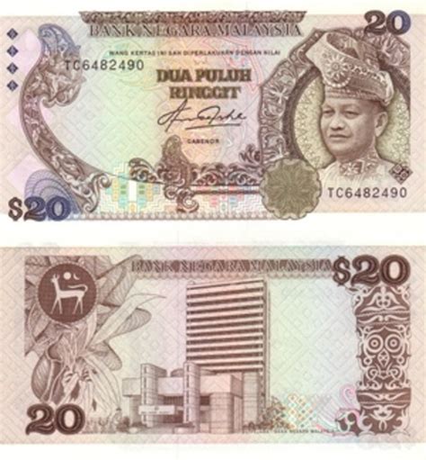 The ringgit is issued by bank negara malaysia, the central bank of malaysia. 20 Ringgit - Malaysia - Numista