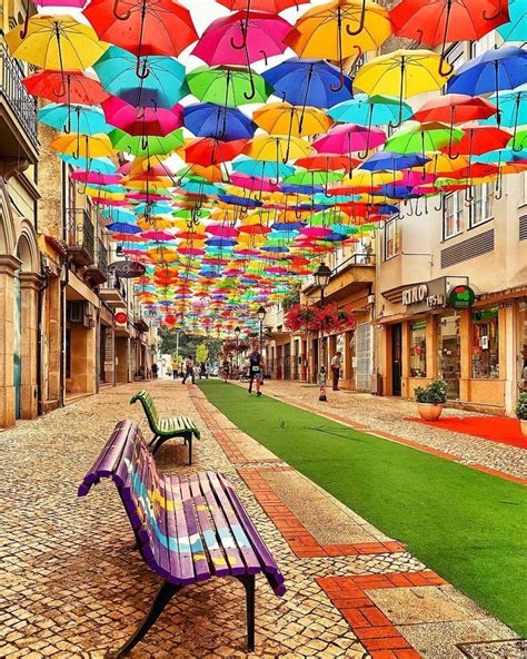 Travel Vacations Nature On Instagram Colorful Street ☔️ Águeda