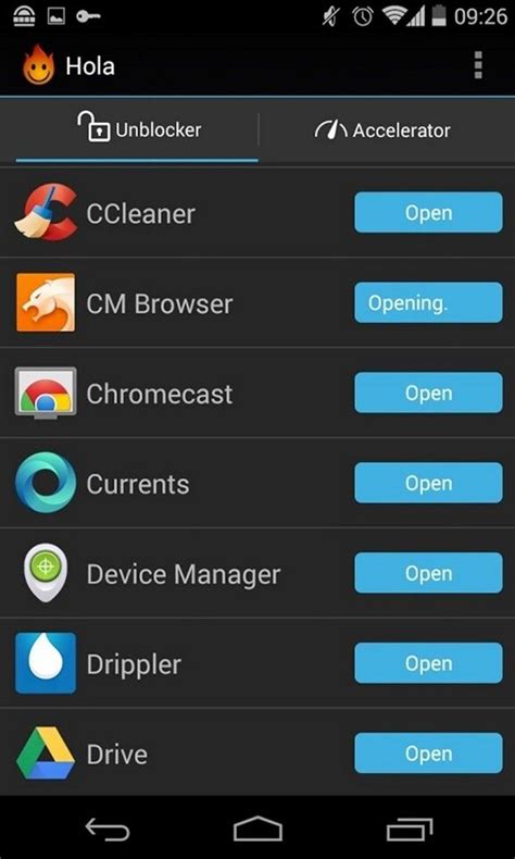 This will help you browse, as hola compresses information and stores it in the cache. Unblock your Internet and surf faster on your Android with ...