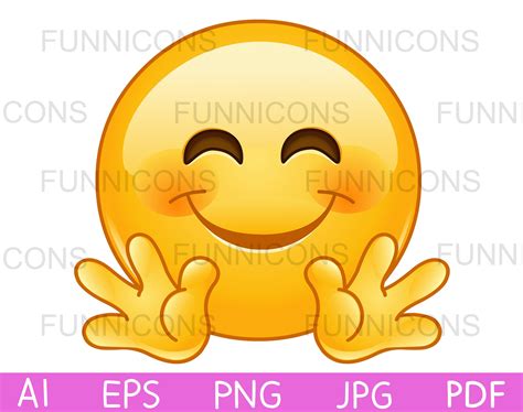 Emoticon Faces, Snowman Clipart, Emoji Art, Open Hands, Vector Clipart