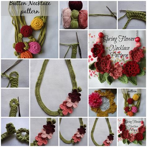 Wonderful Diy Crochet Flower Necklace