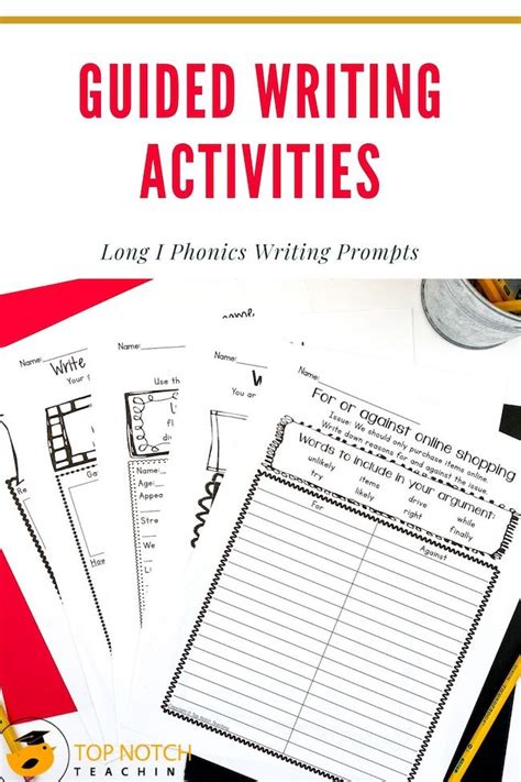 Guided Writing Activities For Long I Words Top Notch Teaching