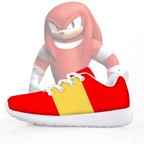 Sonic The Hedgehog Shoe Knuckles The Echidna Sneakers Kids Red Youth