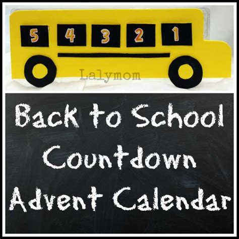 Back To School Countdown Calendar Craft From Lalymom