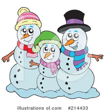 Snowman Clipart #214433 - Illustration by visekart
