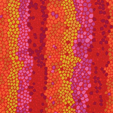 Pebble Mosaic In Orange By Brandon Mably For The Kaffe Fassett Collect