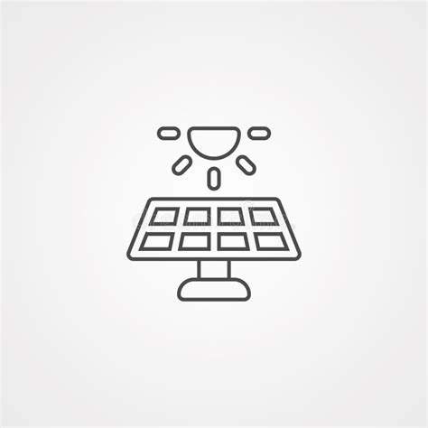 Solar Panel Vector Icon Sign Symbol Stock Vector Illustration Of