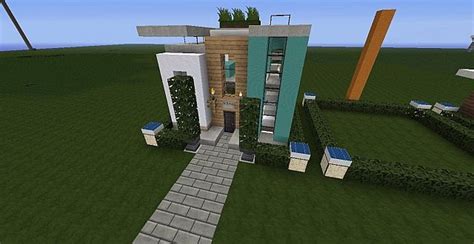 Level out that mountain and the land inside the circle, as well as digging a ditch 2x2 deep in front of where the wall will be. 9x9 Plot Modern House Minecraft Project