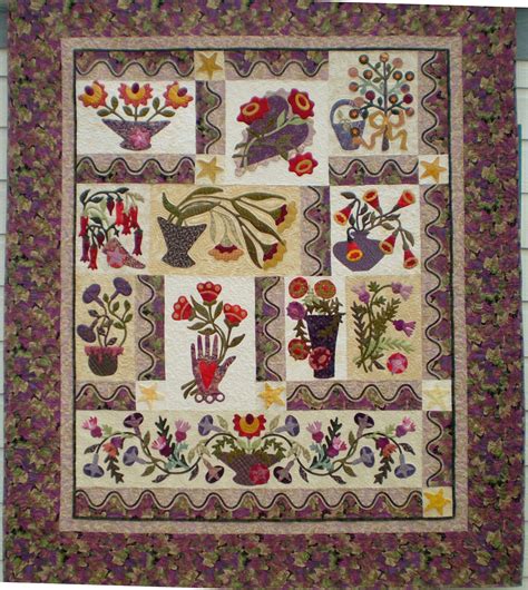 Les Fleurs Du Jardin Quilt Quilts Applique Quilts Sampler Quilts