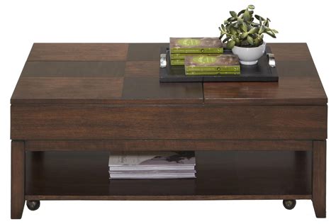 Clipped corners and faceted legs give the benzara innovative lift top coffee table its contemporary appeal. Progressive Furniture Daytona Contemporary Double Lift Top ...