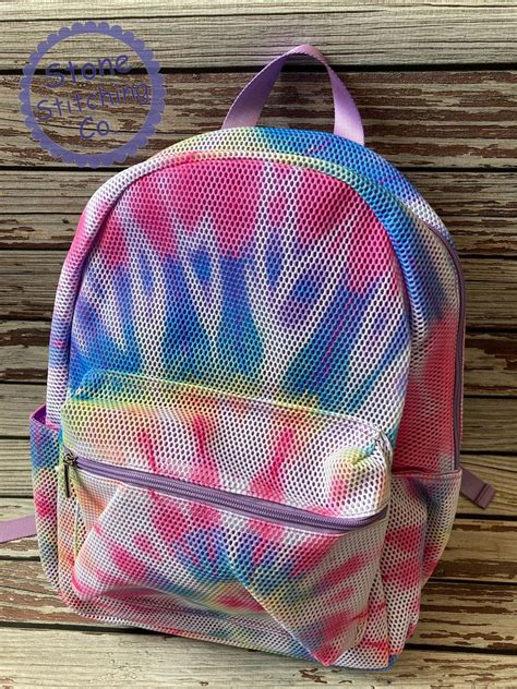 Pastel Tie Dye Backpack Rainbow Backpack Tie Dye School Tie Etsy