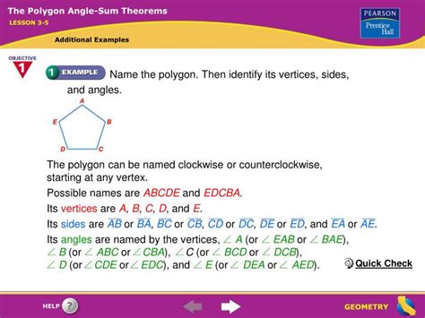 Ppt Name The Polygon Then Identify Its Vertices Sides And Angles