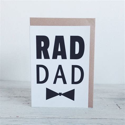 Rad Dad Recycled Fathers Day Card By Mulk