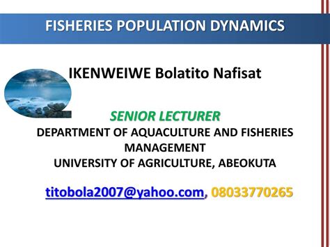 Ppt Fisheries Population Dynamics Powerpoint Presentation Free