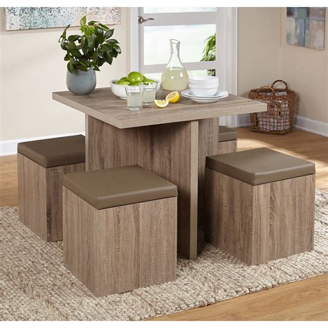 Even though your space may be restricted, your table and the compact kitchen. 5 Piece Dining Set / Kitchen Table Set with Storage ...