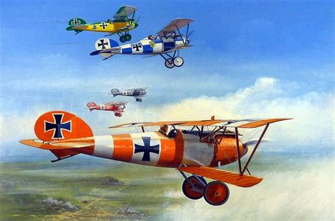 Military Vehicle Aircraft Artwork Warplanes German World War I
