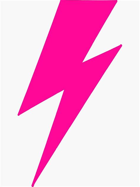 Fuchsia Pink Lightning Bolt Sticker By Maddismakings Preppy Wall