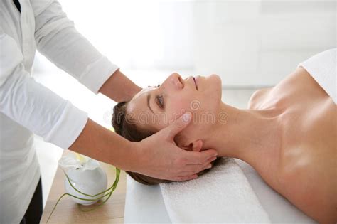 Woman Having A Facial Massage Stock Image Image Of Adult Health 65339313