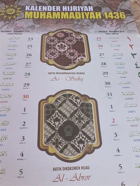 El Azmi Kalender Hijriyah 1436
