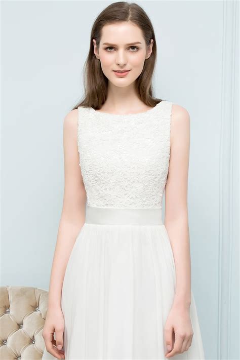 Brautkleider online shop, schneller versand. Elegante Weiße Hochzeitskleider Kurz Mit Spitze A Line ...