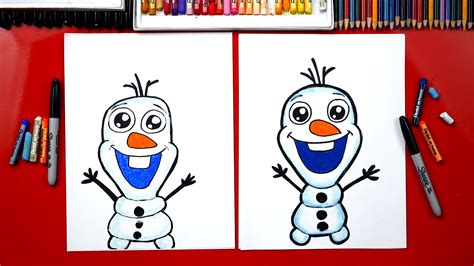 How To Draw Olaf From Frozen Art For Kids Hub