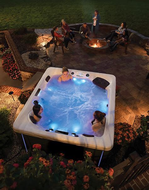 jacuzzi fire pit hot tub backyard backyard fire small backyard pools images