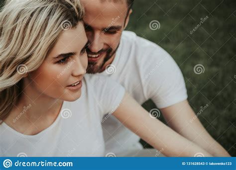 Joyful Couple With Pleasure Spending Time Together Stock Image Image Of Cozy Hold 131628543