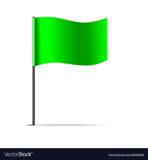 Green Flag Royalty Free Vector Image Vectorstock