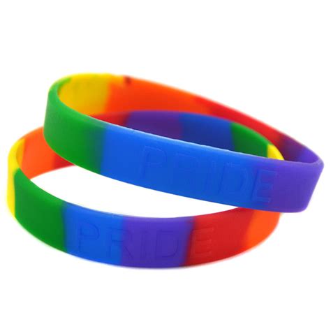 Rainbow Pride Silicone Wristband 3 Space Peak