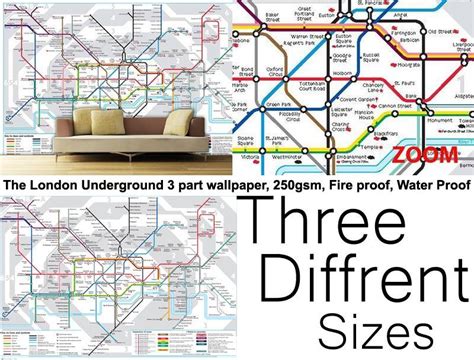 London Underground Tube Map Wallpaper Wall Mural 3sizes Ebay