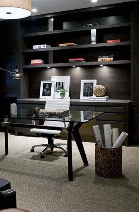 30 Cool Home Office Inspiration Ideas For Men Интерьер офиса